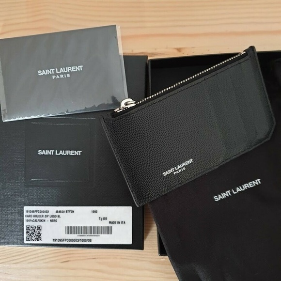 Saint Laurent Zipper Cardholder Wallet - Black - Picture 3 of 3